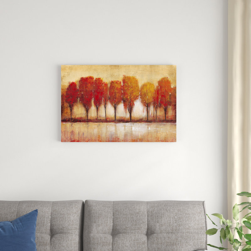 «Autumn Water's Edge» par Timothy O 'Toole - peinture sur toile tendue, H 20 po x l 30 po x P 1,25 po