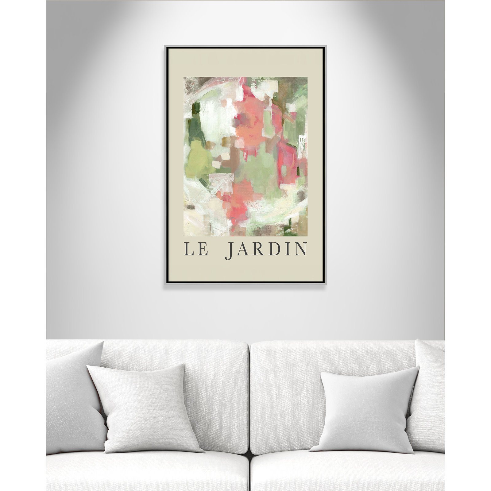 Botanical Poster Collection " Le Jardin " by Carol Robinson, No, 37.5" H x 25.5" W x 2" D, Silver Floater Frame
