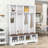 Hall Tree with 8 Hooks and Open Compartments-1239364702