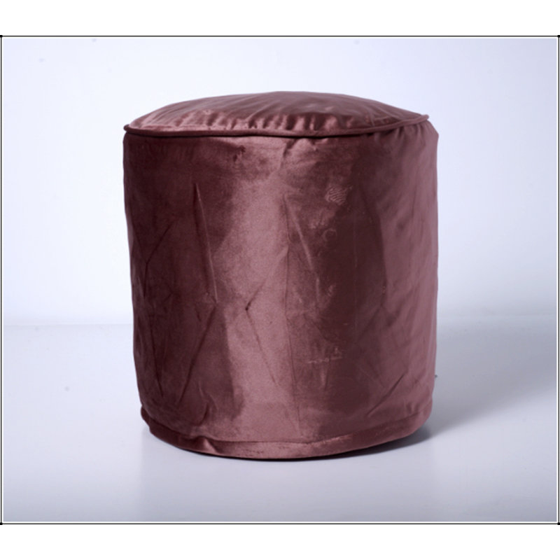 Shimon - Pouf cylindrique, rosé - Repose-pieds ou coussin de sol polyvalent et élégant pour les intérieurs modernes