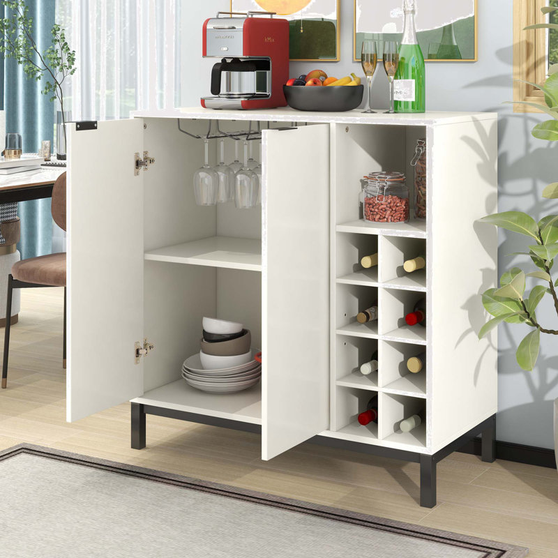 Table buffet large 33,86 po Fernande, Blanc