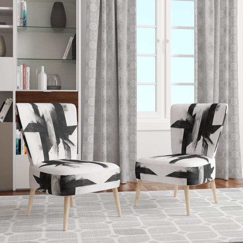 Chaise rembourrée Abstract Shapes, Side Chair Armless