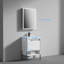 Meuble-lavabo simple 23,81 po avec plateau en acrylique Belkis-910008590