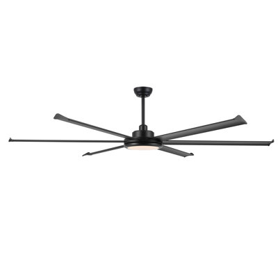 6 Aluminium Blades Indoor Ceiling Fan With Light Kit And Remote Control