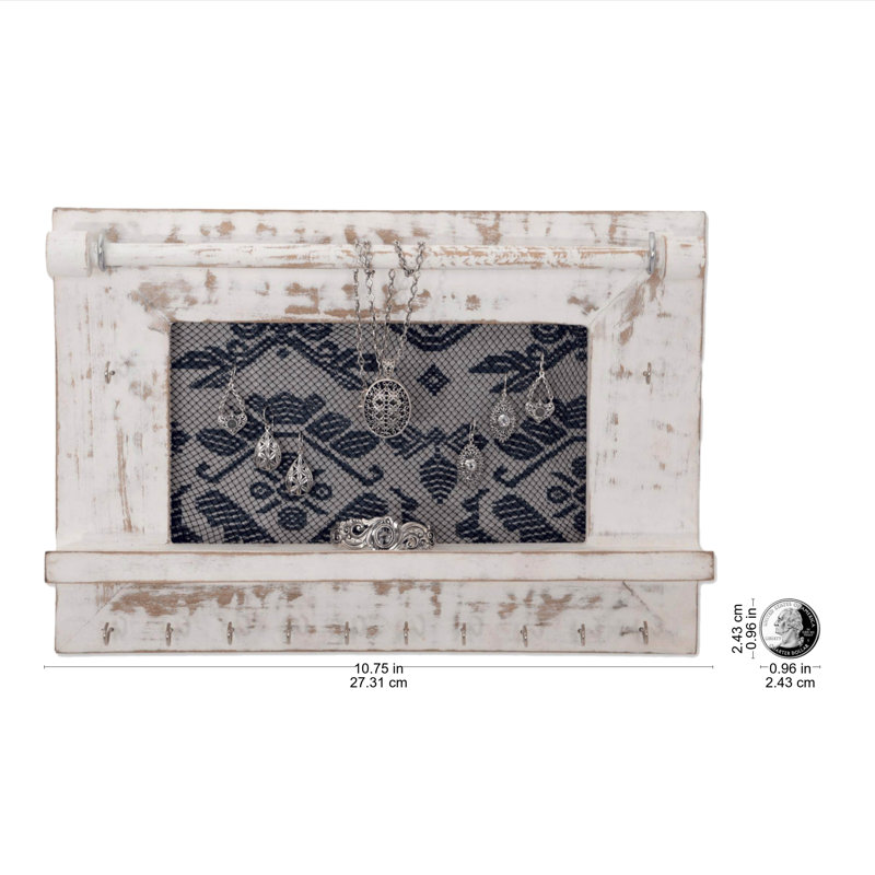 Wood Wall Mounted Jewelry Box +