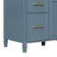 Meuble-lavabo de 36 po avec lavabo en céramique, portes à fermeture douce, 4 tiroirs et tablettes réglables-127359430