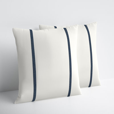 Sansa Striped Outdoor Reversible Throw Pillow