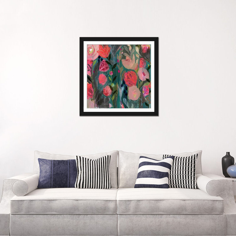 « minuit voeu », impression sur toile, Papier d'art encadré noir, H 24 po x l 24 po x P 1 po, Blanc