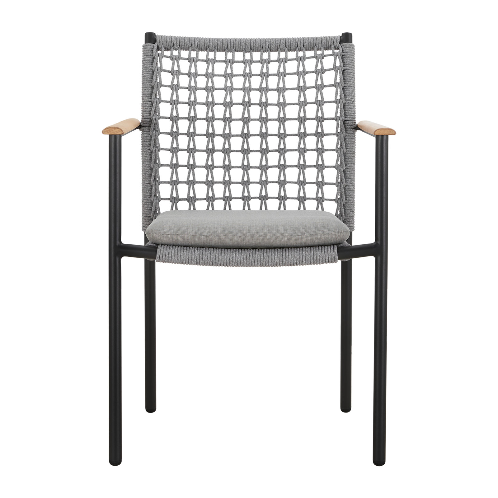Abela Outdoor Dining Chairs (Set of 4), Light Gray