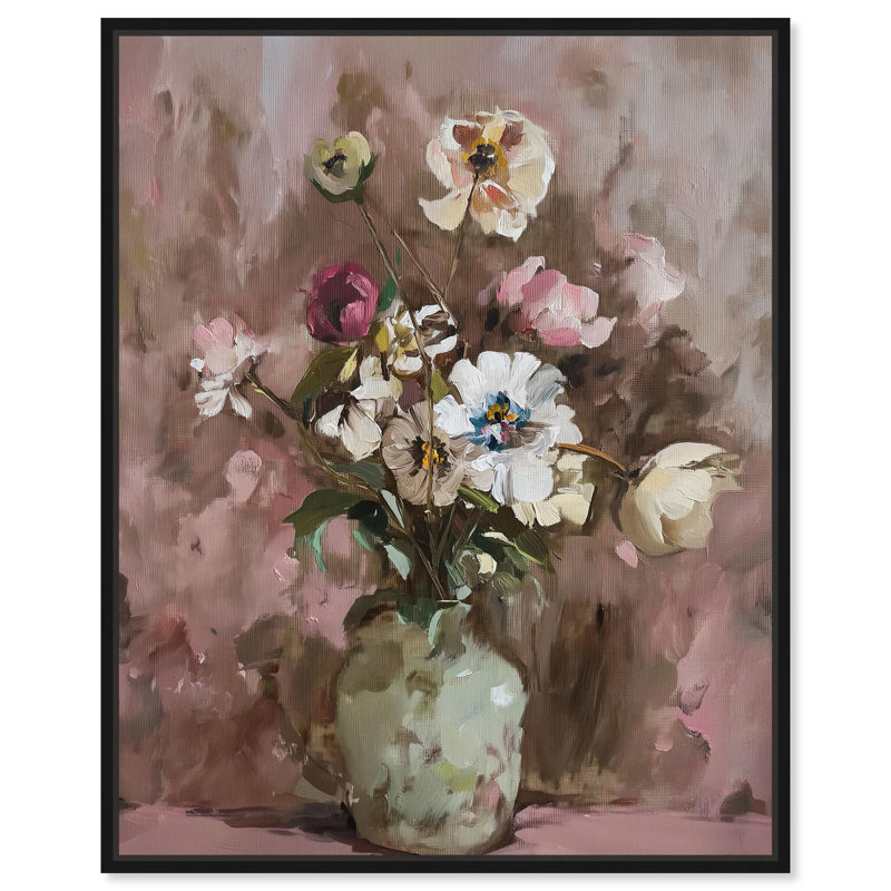 Chiaroscuro Flora II, toile de style botanique gothique par Art Remedy, Cadre flottant noir, H 21 po x l 17 po