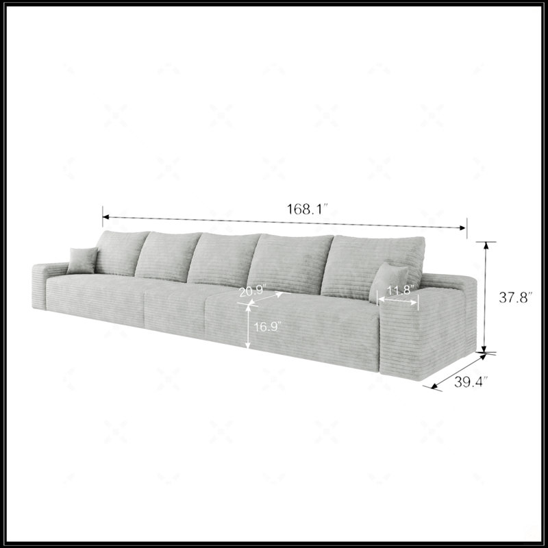 168" Cloud Sectional Couch