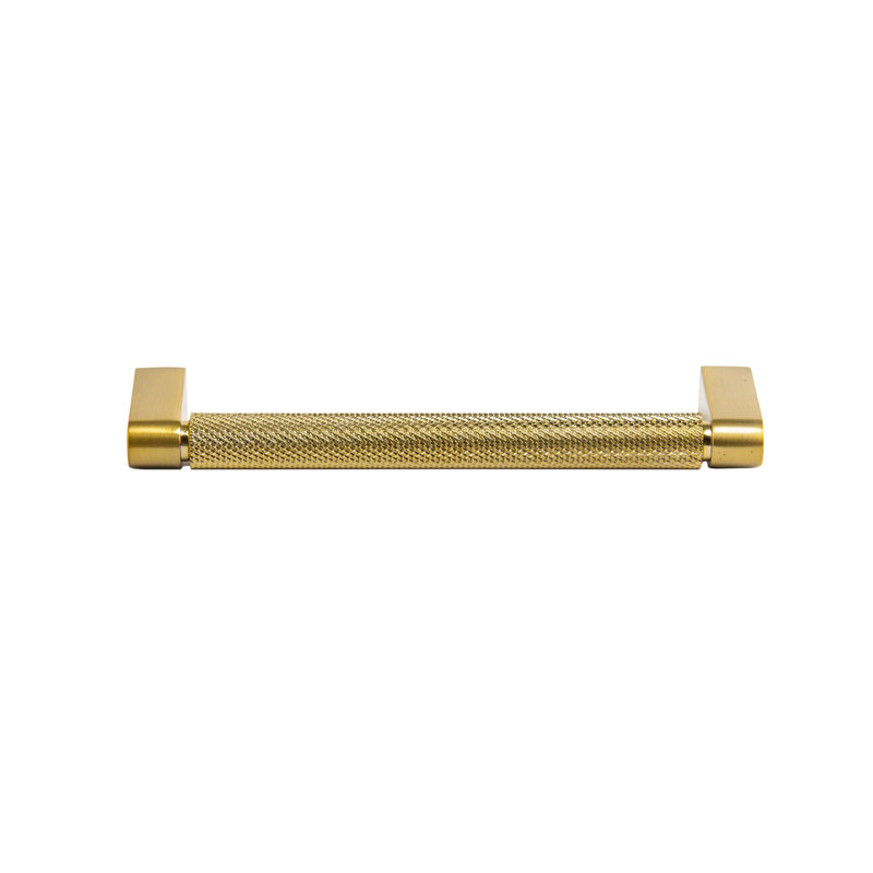 Zenith Knurled Bar Pulls (Set Of 2), 5.06", Brass