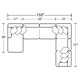 Mazekine 3 - Piece Modular Upholstered U-Sectional