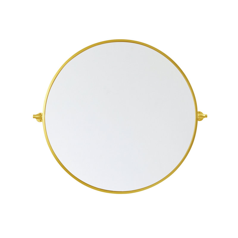 Belfield Metal Wall Mirror, Gold, 30" x 30"