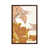 Toile avec cadre en bois brun