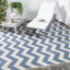 Tapis intérieur / extérieur bleu / beige Arneshia-1501884043