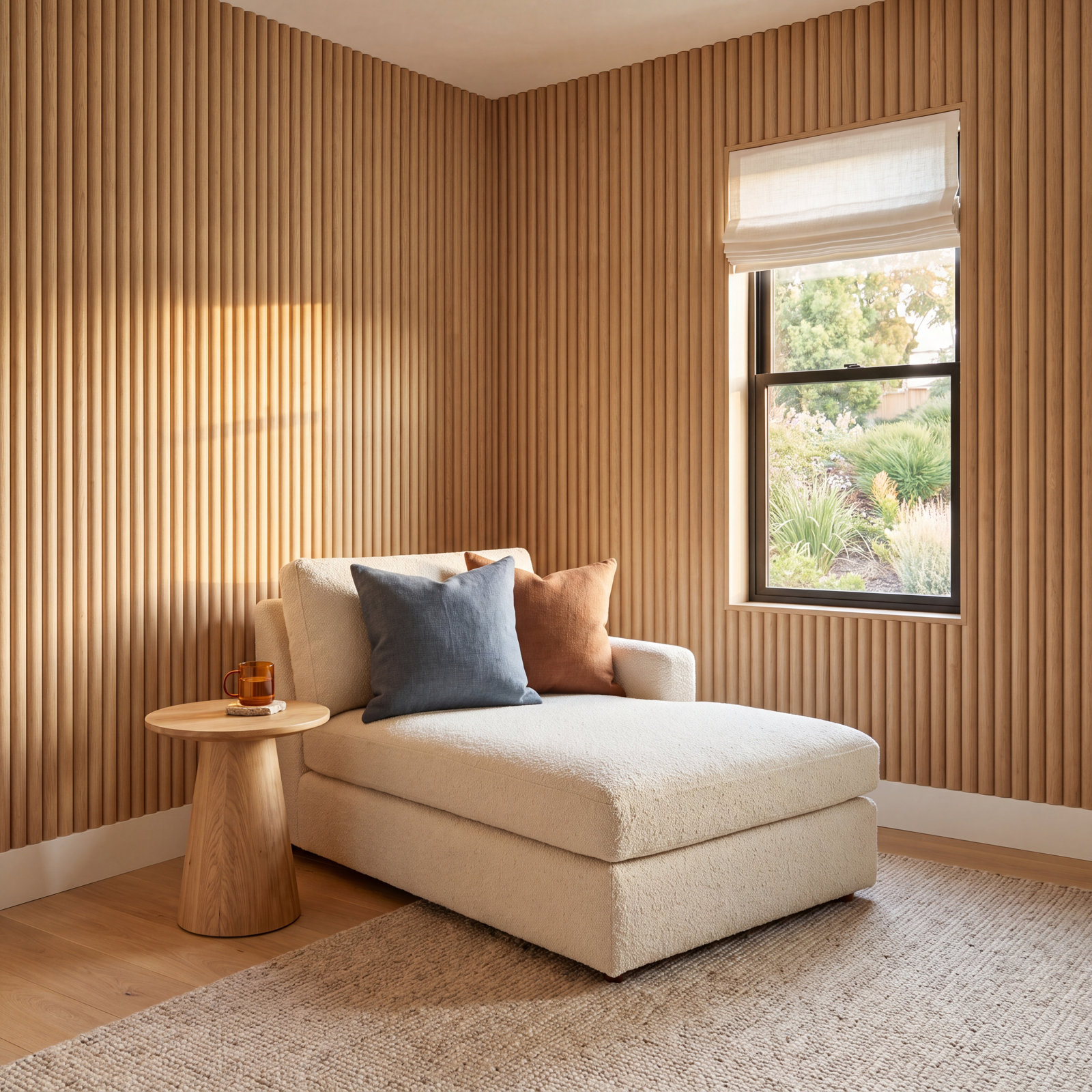 Reeded Wood Self-Adhesive Wallpaper Roll