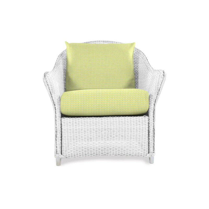 Weekend Retreat Outdoor Lounge Chair, White, Rumba Nickel