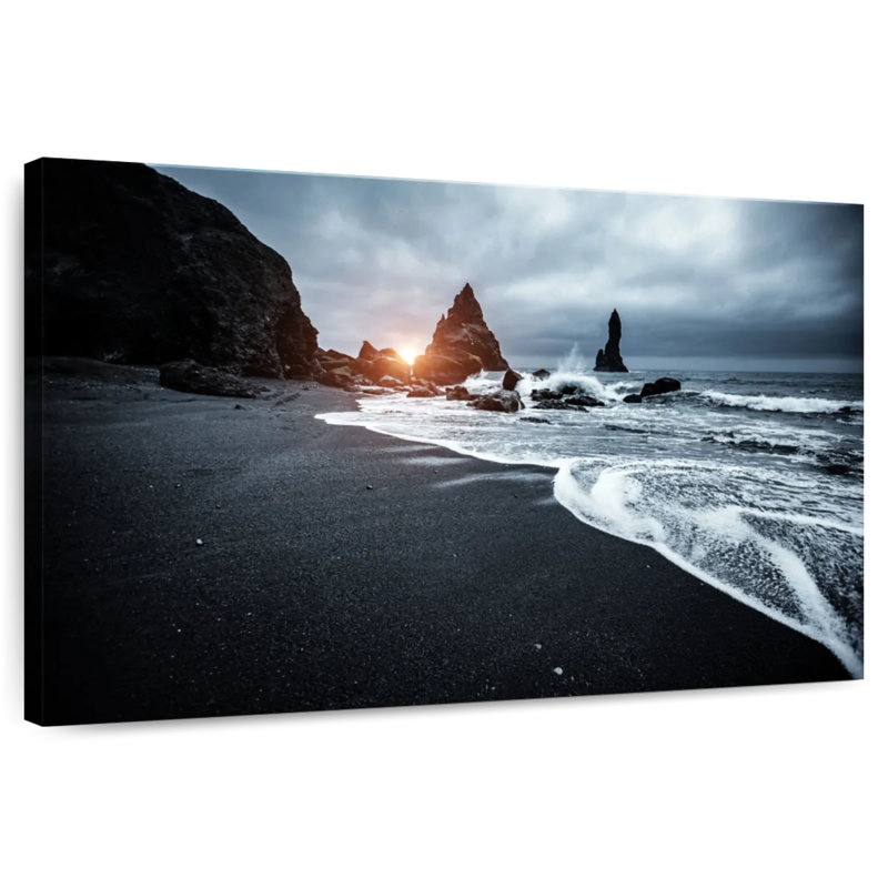 Plage de sable noir Gillard Reynisfjara, H 16 po x l 24 po