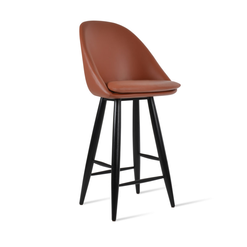 Tabouret de bar et de comptoir Avanos Baba, Caramel, Tabouret de comptoir (siège d'une hauteur de 25 p