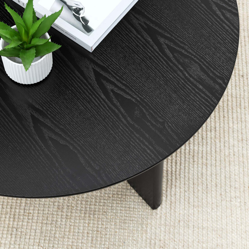 Table basse ronde en bois 36 po
