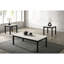 Ensemble de table contemporaine 3 pièces Table basse 1 table de bout 2 pieds en bois