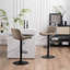 Swivel Bar Stools Modern Faux Leather Upholstered Counter Stools for Kitchen Island, Adjustable Height Stools with Footrest for Home Bar-1925932790
