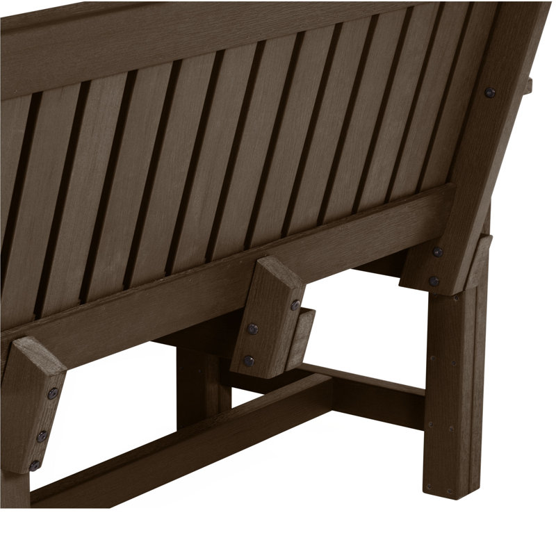 Banc de jardin en plastique Lunz, Gland de chêne vieilli