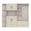 Armoire de vestibule multifonctionnelle gauche-droite avec 4 crochets et rangement-1330272743