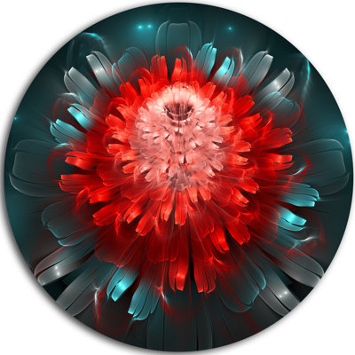 " Fractal Red N Blue Flower "