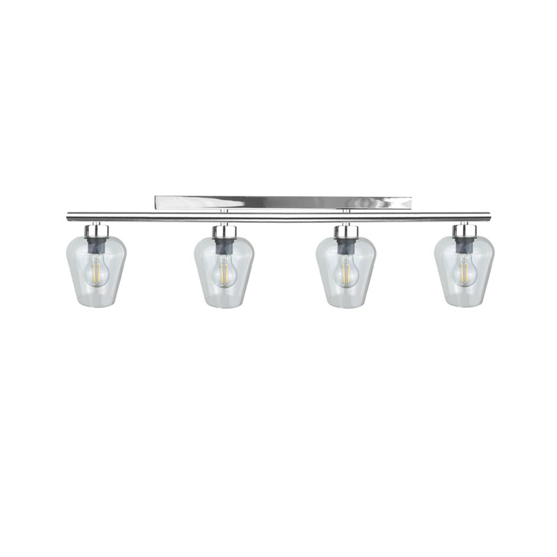 Randall Glass Flush Mount, Silver