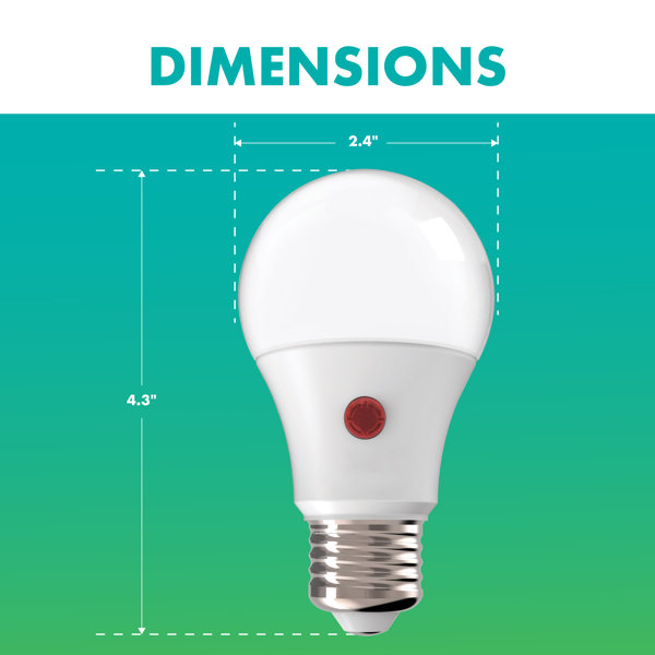 60-Watt Equivalent A19 Non-Dimmable Energy Saving LED Light Bulb Soft White  (2700K) (4-Pack)