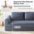Boneless Cloud Compression Convertible Floor Sofa Bed, High-Density Sponge & Corduroy Fabric Futon Loveseat-1290771573-1288334705