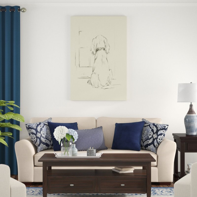 'Waiting for Master I' by Ethan Harper - Drawing Print, 122cm H x 81cm W, Wrapped Canvas