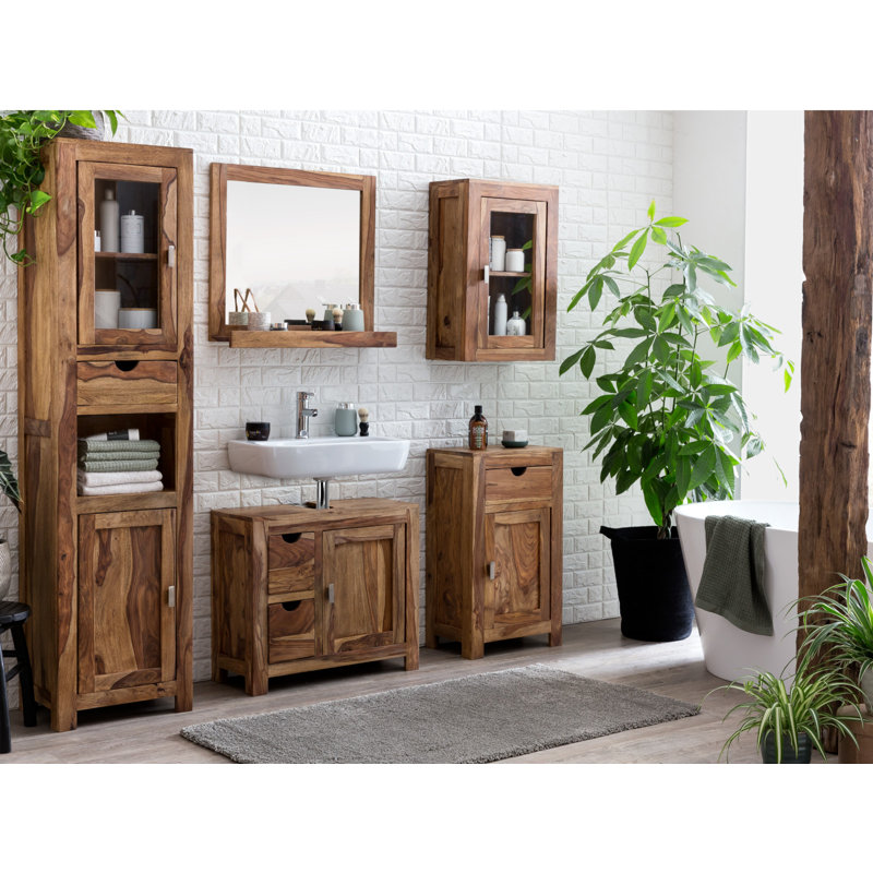 Haylee Solid Wood Freestanding Bathroom Cabinet