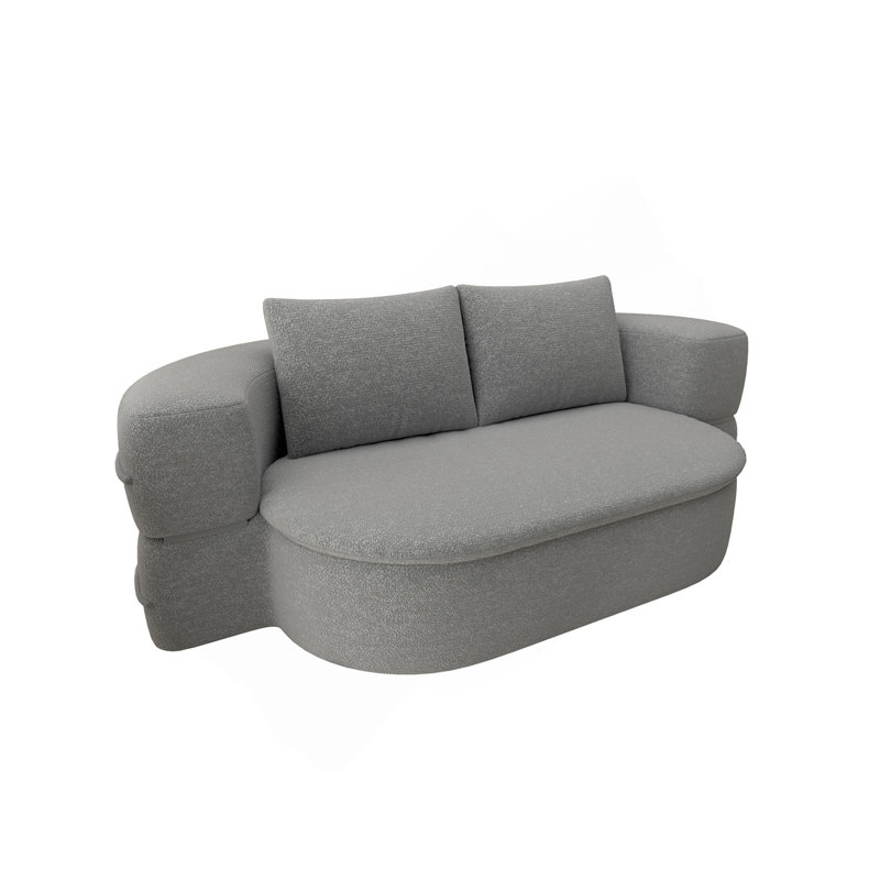 Canapé-lit pliant, futon-lit convertible, matelas de sol pliable 2-en-1 avec 2 coussins, canapé paresseux en mousse haute densité respirante, méridienne confortable, lit simple, gris clair