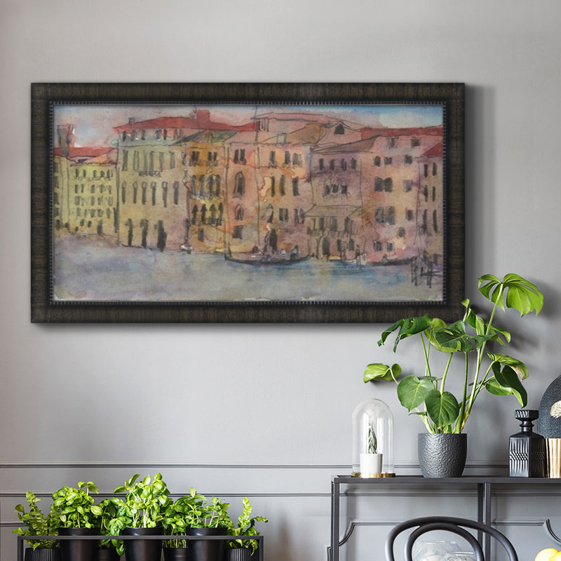 The Venice Facade I - impression d'un seul cadre photo, Noir, H 25 po x l 45 po x P 1 po