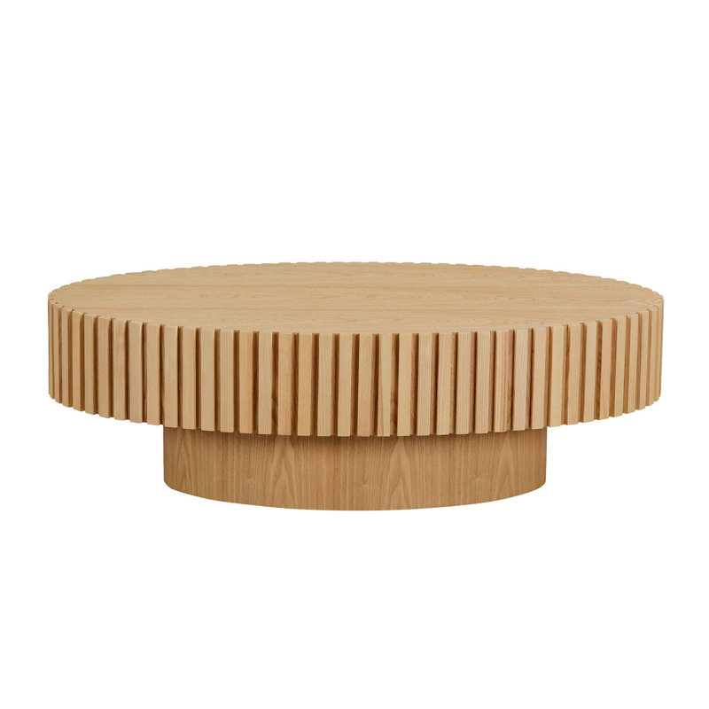 Handcraft Oval Drum Coffee Table, Natural