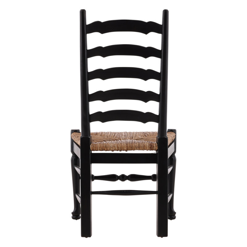 Furniture Classics Bradley Mahogany Ladderback Side Dining Chair, Black