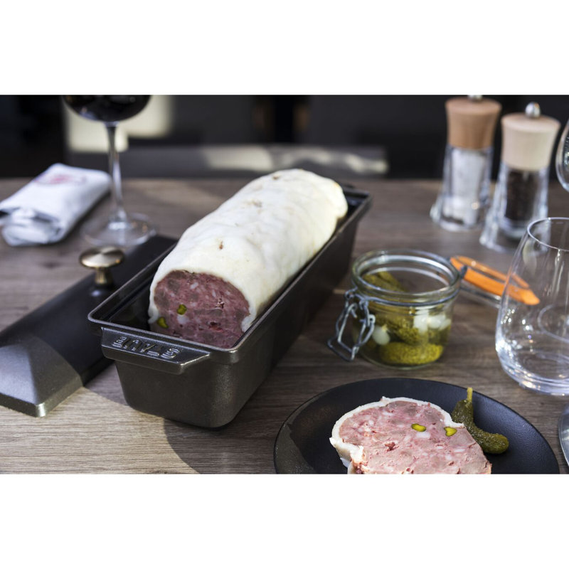 Staub Cast Iron 1.5-qt Large Rectangular Terrine - Matte Black