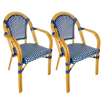 French With Arms Patio Dining Chair by Chivari