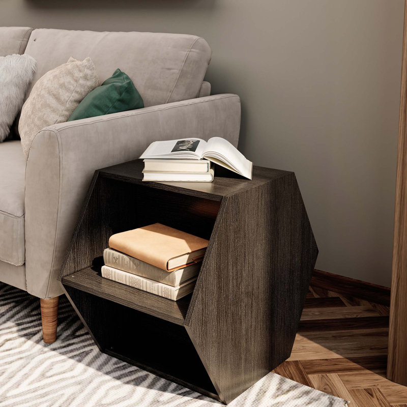 Table basse Tiffinie, Brun-noir