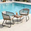 Patio Dining Chairs Set Of 2 Outdoor Armchairs With Cushions