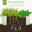 Galvanized Raised Garden Bed, Outdoor Planter Box for Vegetables, Flowers, Herbs-586337720-586337703