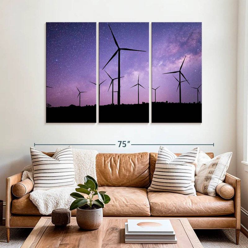 Lilie Starry Wind Turbines, 42" H x 65" W