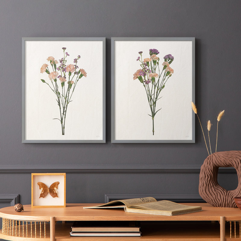 Organic Floral I-Premium Framed Print -Ready to Hang - No Nails Required - No Nails Required, 29" H x 46" W, Green