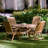 Solid Wood Outdoor Folding Dining Armchair
