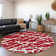 Premium Machine Washable Cerrito AMF501 Red Rug