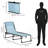 Folding Chaise Lounge Pool Chair, Patio Sun Tanning Chair, Outdoor Lounge Chair-602968735-602968734