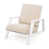 Coussin beige en PolyCD / structure blanche sélectionné